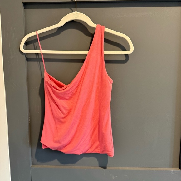 New j crew pink one shoulder top - Picture 2 of 4